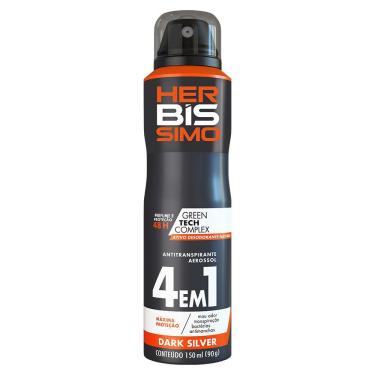 Imagem de Desodorante Aerosol Antitranspirante Herbissimo Dark Silver 150Ml