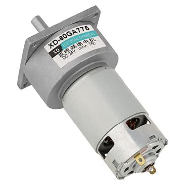 Imagem de Motor De Engrenagem, DC 12V/24V 35W Mini Motor De Engrenagem DC Metal Velocidade Ajustável Grande Motor De Torque CW/CCW(24 V 150 rpm)