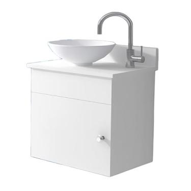 Imagem de Gabinete Para Banheiro C/Espelho 44cm Branco - Brovália