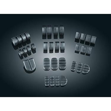 Imagem de Kuryakyn Componentes do pé de motocicleta 8009: almofadas de borracha de substituição para pinos pequenos ISO e tridentes, preto