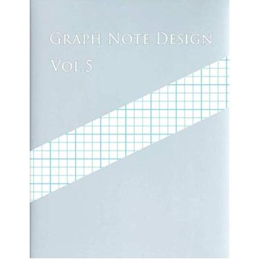 Imagem de Graph Note Design Vol.5: Graph Paper with three lines per inch and heavy index lines on letter-sized paper 9 Squares/Inch,100 Sheets (Large, 8.5 x 11) ... every inch plus heavy index lines every inch.