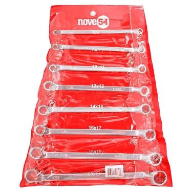 Imagem de Jogo de Chave Estrela Cromado 6 a 22 MM Kit 8 Peças NOVE54