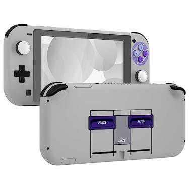 Imagem de eXtremeRate – Capa de reposição estilo SNES clássico para Nintendo Switch Lite, caixa de controle portátil NSL com protetor de tela, capa personalizada para Nintendo Switch Lite