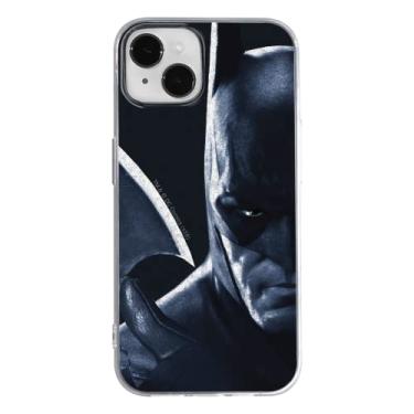 Imagem de ERT GROUP Capa de celular para Apple iPhone 14 Plus, padrão DC original e oficialmente licenciado, Batman 020 se encaixa na forma do celular, capa de TPU