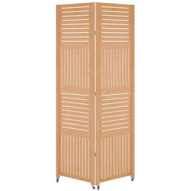 Imagem de 2 Biombo Com Rodinha Painel Repartido Divisoria de Ambiente Decoração Rodizio (Horizontal Vertical)