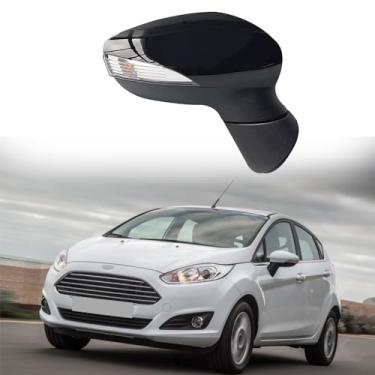 Imagem de Substituição do espelho lateral do passageiro adequado para Ford Fiesta 2009-2017 para Ford MK7 MK8 2008-2012 acessórios de carro aquecimento de montagem de espelho retrovisor, luz de direção,