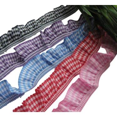 Imagem de Chenkou Craft Lotes de corte de fitas elásticas guingão de 3/10.2 cm (multicores)