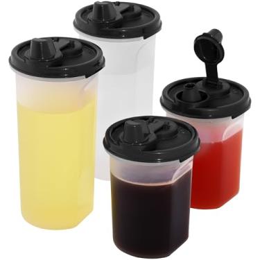 Imagem de SIGNORA WARE Garrafa dispensadora de azeite de oliva com bico antigotejamento, dispensador de óleo hermético à prova de vazamento para cozinha, dispensador de óleo e vinagre de boca larga, conjunto de