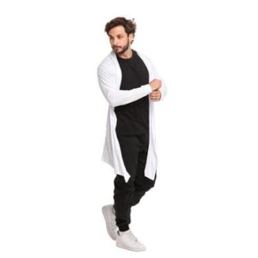 Imagem de Cardigan Masculino Swag Kimono Sobretudo Blusa De Frio Manga Longa Ca2n-CINZAGRAFITE-GG-Masculino