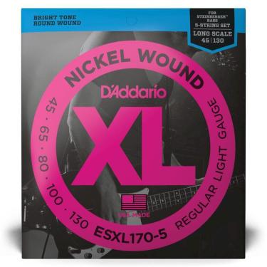 Imagem de Encordoamento Baixo 5C 45-130 D Addario XL Nickel ESXL170-5 [F035]