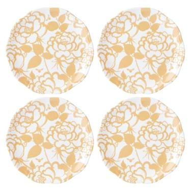 Imagem de Lenox Pratos de decoração Butterfly Meadow Cottage, conjunto de 4, 2,2 kg, Goldenrod