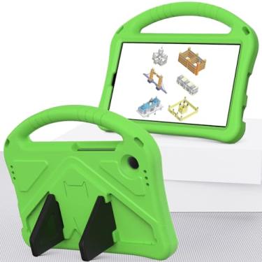 Imagem de Estojo de Capa Capa leve à prova de choque para crianças, compatível com Samsung Galaxy Tab A9 modelo 2023 de 8,7 polegadas (SM-X110/SM-X115), com suporte de alça, capa de tablet de proteção contra im
