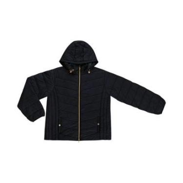 Imagem de Jaqueta Com Capuz Plus Size Secret Glam Preto-Feminino