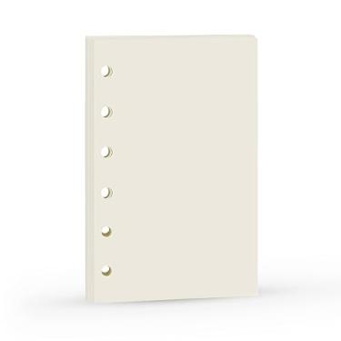 Imagem de Inserções de agenda A7, refis de fichário para caderno espiral de 6 anéis, mini papel em branco, 6 furos, para agenda portátil, 45 folhas/90 páginas, 12 x 8 cm, Harphia