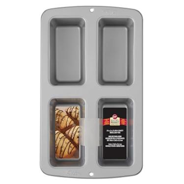 Imagem de Wilton Mini forma antiaderente para pão com 4 cavidades para suas criações, aço
