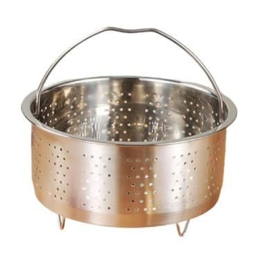 Imagem de Ioensy Cesta de vapor de aço inoxidável, cesta de vegetais, filtro para panelas e potes, inserção de vapor para cozinha, bolinhos de casa, 16.5x9.5cm