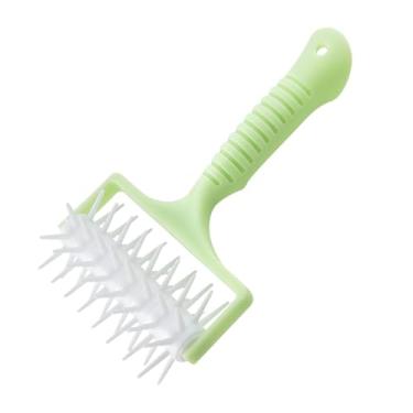 Imagem de Ioensy Rolo de agulha docker para massa de pizza, rolo de pastelaria resistente, ferramentas de cozinha, perfurador de massa para torta, massa, biscoito, pão, b