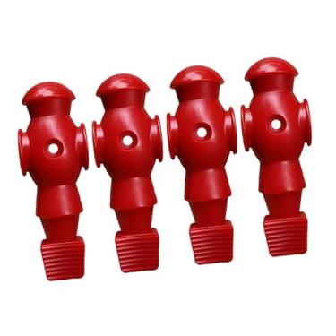 Imagem de Generic 4 peças de pebolim masculino, mesa de futebol masculino mini boneca figura homem jogadores de pebolim para jogos de mesa de jogador de futebol de mesa, Vermelho