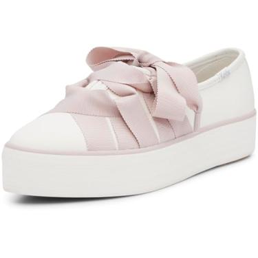 Imagem de Keds Tênis feminino Point Slip on, Balé de couro branco/rosa, 36