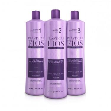 Imagem de Kit Plástica dos Fios Cadiveu Selagem Térmica 3 x 1000ml