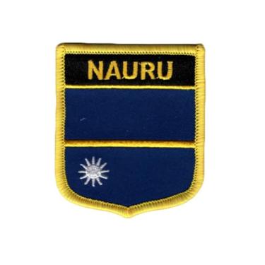 Imagem de Ruoming 1 peça de adesivos da bandeira de Nauru a ferro ou costurados bordado tático militar nacional Nauru (Nauru)