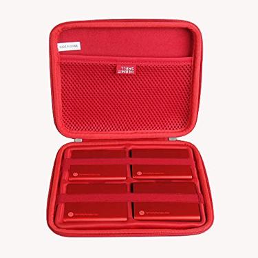 Imagem de Hermitshell Capa rígida de viagem para Samsung T5 SSD portátil 250GB 500GB 1TB 2TB USB 3.1 unidade externa de estado sólido (capa para 4 discos rígidos, vermelha)