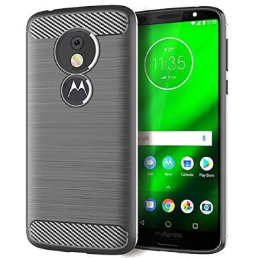 Imagem de Capa para Motorola Moto G6 Play, capa para Moto G6 Plus, tecnologia de absorção de choque de TPU (cinza, para Motorola Moto G6)