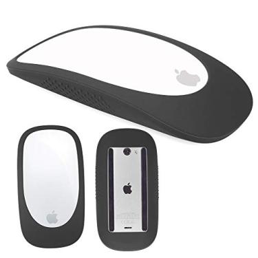 Imagem de N/T Capa protetora de silicone para Magic Mouse 1/2 capa de silicone para Apple Magic iPad Mouse (Preto)
