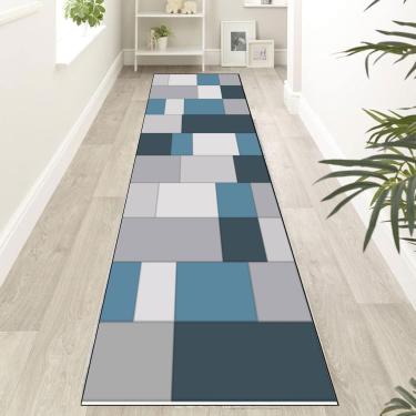 Imagem de Tapetes de porta Dirt Trapper, corredor de carpete de corredor antiderrapante, tapete de corredor de cozinha, tapetes estreitos de corredor de corredor muito longo com fundo de borracha, par