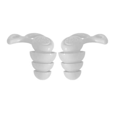 Imagem de Protetor Auricular Anatômico 3 Camadas Proteção Anti-ruído (Branco)