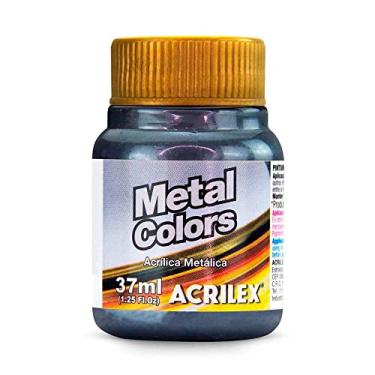 Imagem de Tinta Acrílica Metal Colors 37 ml Acrilex Avulso Preto 520