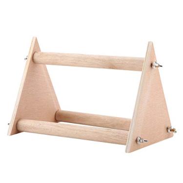 Imagem de Pássaro Poleiro Papagaio Suporte Poleiro Pássaro Animal de Estimação Em pé Playground Engraçado Atividade de Madeira Playstand Papagaio Mastigar Brinquedo