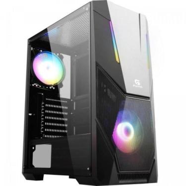 Imagem de Gabinete Gamer Mid Tower BLACK HAWK RGB FORTREK Un.Venda: PC/1