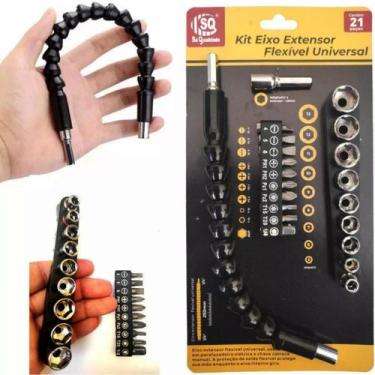 Imagem de Kit Extensor Prolongador Flexivel Parafusadeira Universal - Tesla Stor
