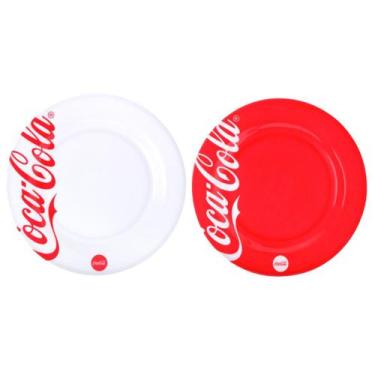 Imagem de Prato Sobremesa Coca Cola Melamina 20cm 6un Hauskraft