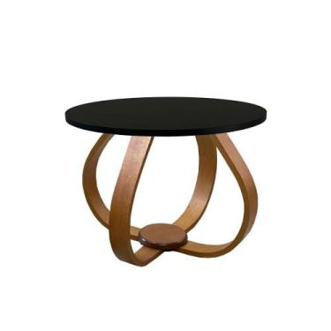 Imagem de Mesa de Centro e Lateral Pés Cebola 50x35cm - Lubrano, Preto