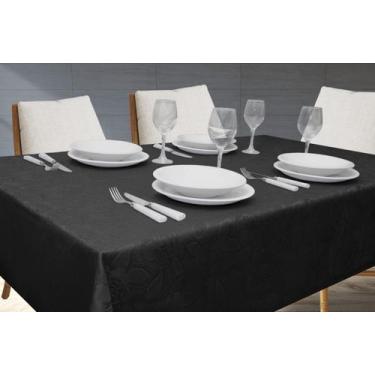 Imagem de Toalha de Mesa Jacquard 100x100 Admirare, Preta
