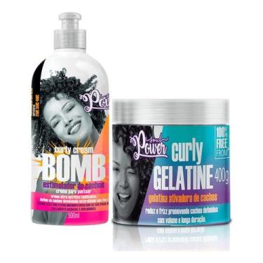Imagem de Kit Soul Power Curly Cream Bomb 500ml + Curly Gelatine 400g