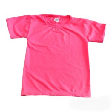 Imagem de Camiseta básica bebê e infantil - Kadu modas, Rosa neon, 14