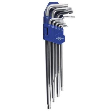 Imagem de Kit Chave Torx Brasfort Extra Longa 9 Peças T10 A T50