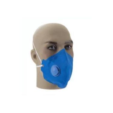 Imagem de Máscara Respirador Proteção PFF2-V Válvula de Exalação Leve - Azul 10 