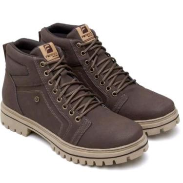 Imagem de Bota Coturno Tratorado Masculino Preto e Marrom - Ferraroni, Café, 39
