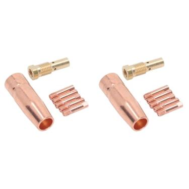 Imagem de 2 Conjuntos de Pontas de Bico Sem Gás Com Núcleo de Fluxo, Pontas Condutoras de Latão 0, 9 Mm 0, 035 Polegadas, Profissional Completo e Eficiente, Acessórios de Projeto de Pistola