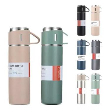 Imagem de Garrafa Térmica Squeeze Café 500ml com Copo Caneca Antivazamento Prese