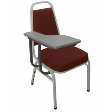 Imagem de Cadeira Universitária Empilhável Linha Hotel Plus Vermelho - Design Of