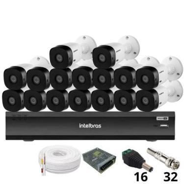 Imagem de Kit 16 Câmeras Intelbras 1220b Full Hd Dvr Intelbras Imhdx 3132 Inteli