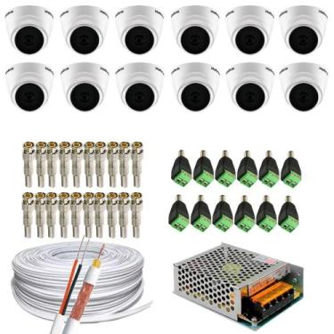 Imagem de Kit 12 Câmeras Intelbras Vhl 1120d + 1 Fonte 15amp 12v + Conectores e 