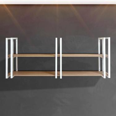Imagem de Prateleira Industrial Moderna elegante  - Metal Decore, Amadeirada bra