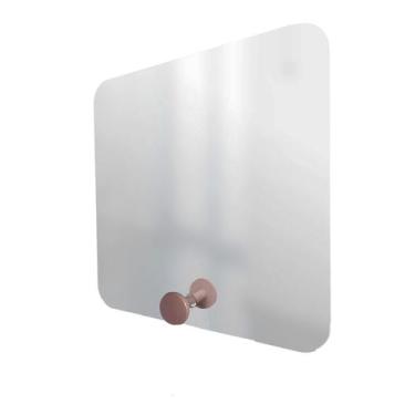 Imagem de Espelho Funcional Hook Rosa 50x50 Cm Quadrado - e2g Design