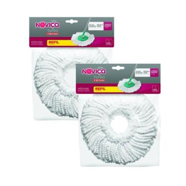 Imagem de Kit com 2 Refis Microfibra Noviça Para Mop Turbo Twister Bettanin BTN1